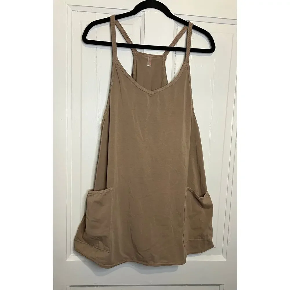 FP Movement Hot Shot V-Neck Sleeveless Patch Pocket Mini Dress Medium (B120337) - Picture 3 of 11
